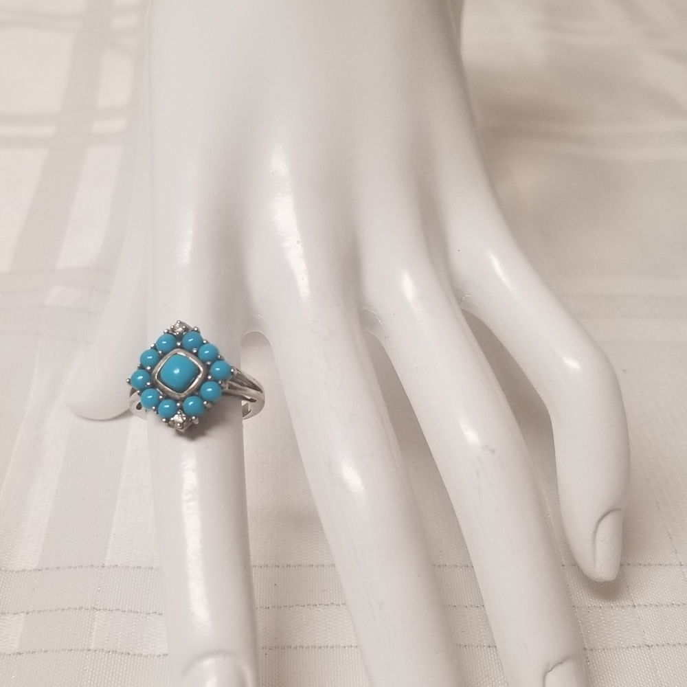 💥SLEEPING BEAUTY💥  for under $40 Turquoise Ring Sz 6  925 SS